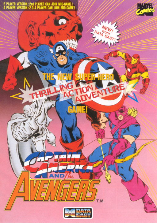 Captain America and The Avengers (UK Rev 1.4) Arcade Game Cover